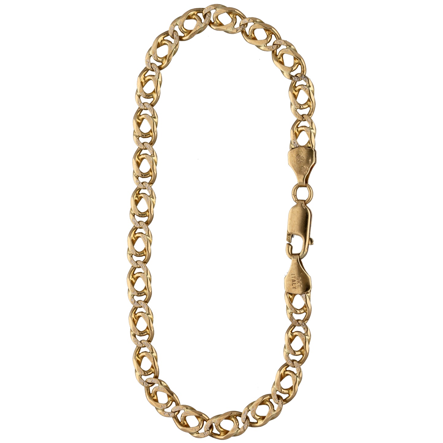 9ct Gold Double Curb Bracelet