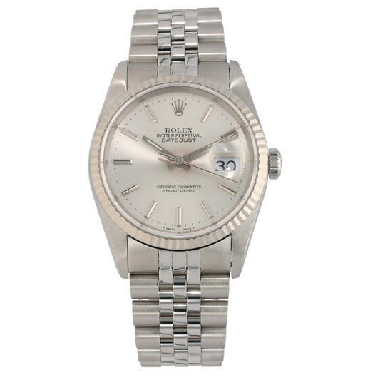 Rolex Datejust 16234, silver dial in stainless steel case and bracelet