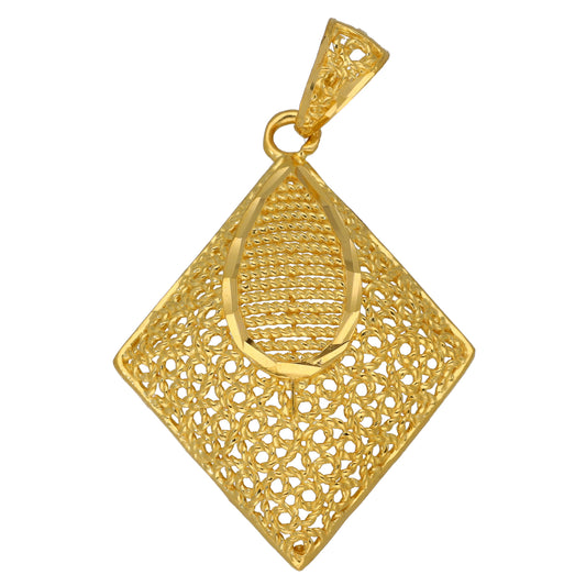 New 22ct Gold Diamond Shape Pendant