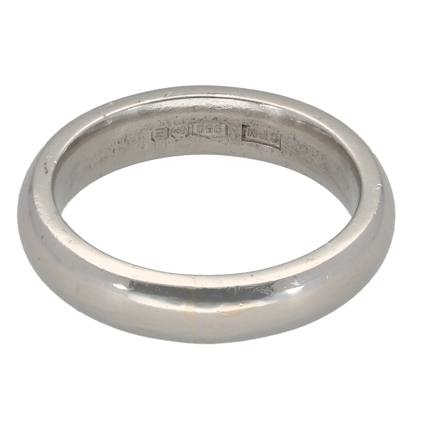 Platinum Plain Wedding Ring Size K