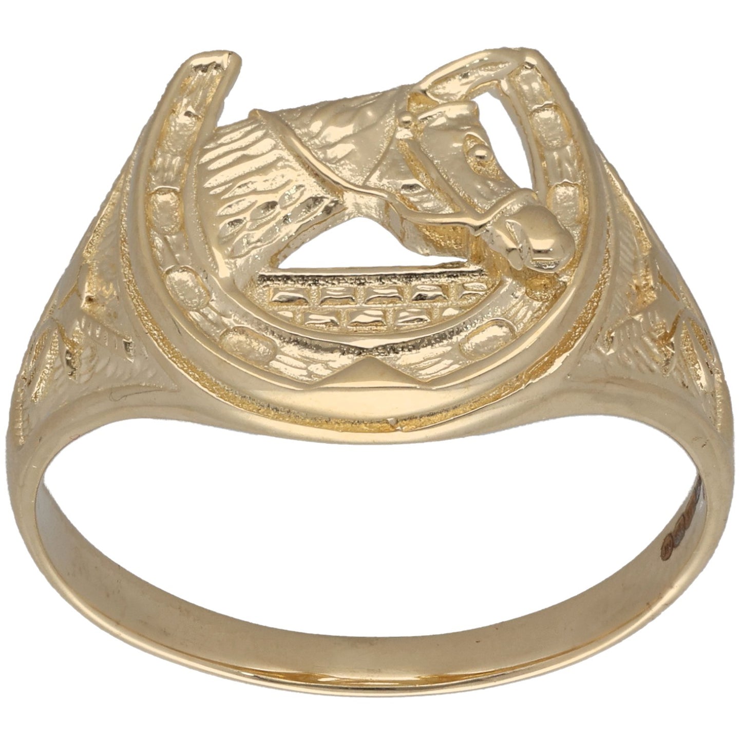 New 9ct Gold Horseshoe Ring Size V-Z
