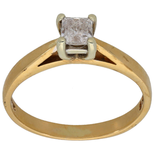 9ct Gold 0.32ct Diamond Solitaire Ring Size K