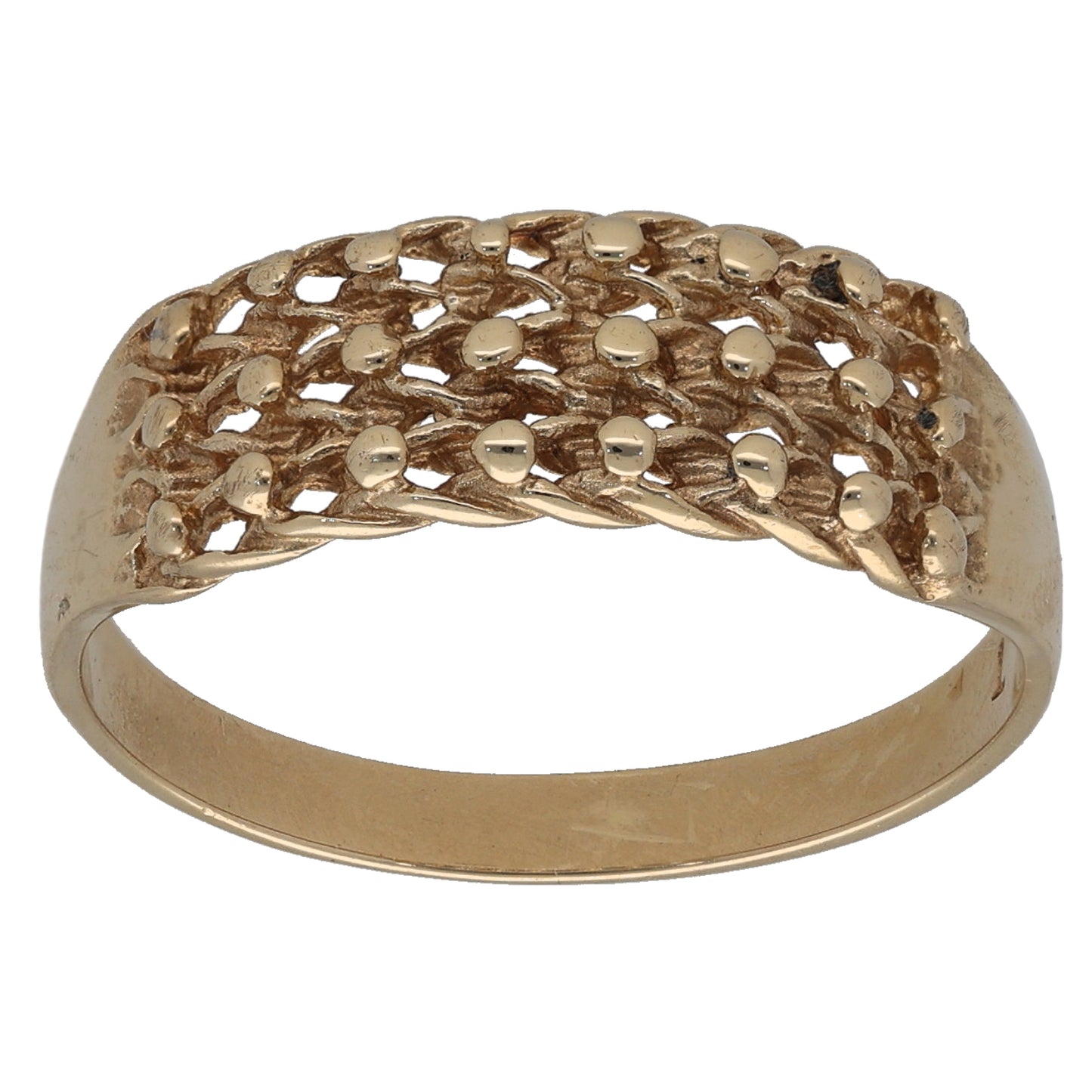 9ct Gold Keeper Ring Size T