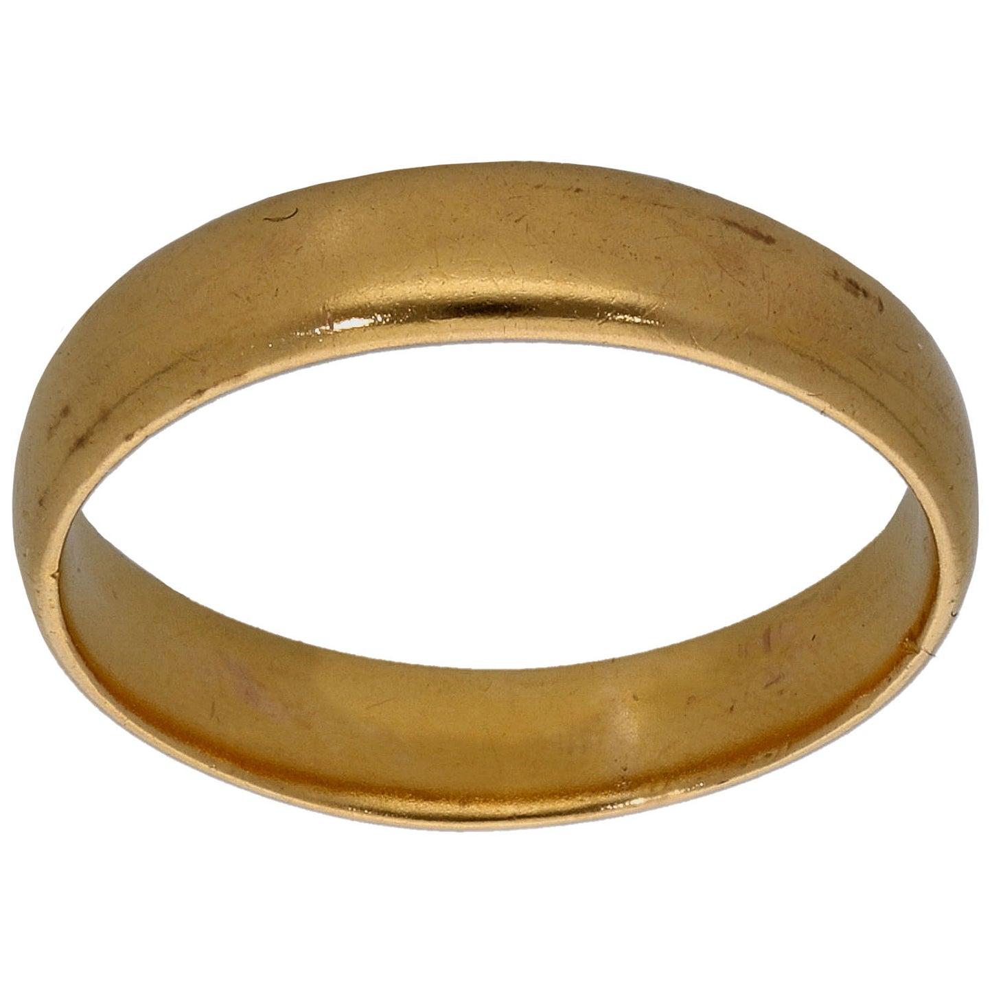22ct Gold Plain Wedding Ring Size N