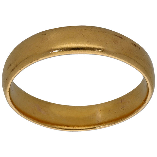 22ct Gold Plain Wedding Ring Size N