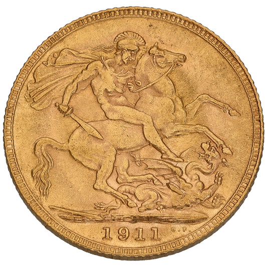 22ct Gold King George V Full Sovereign Coin 1911