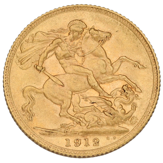 22ct Gold King George V Full Sovereign Coin 1912