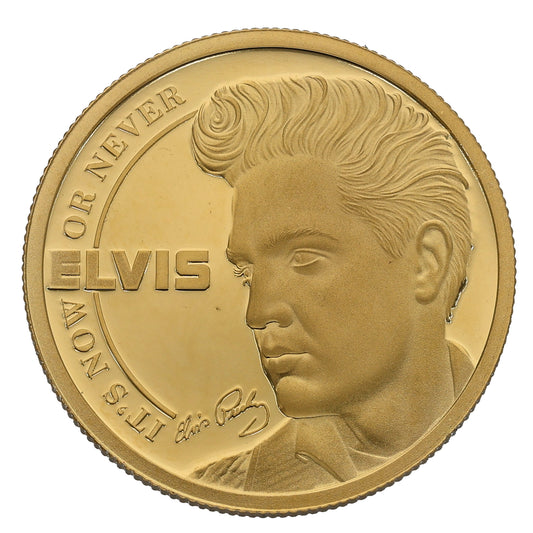 9ct Gold Elvis It's Now Or Never Two Crowns Coin 2021