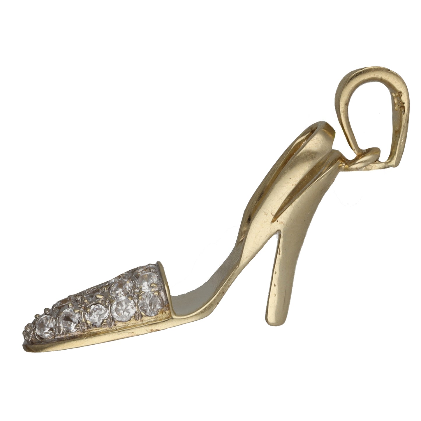 9ct Gold Cubic Zirconia Shoe Pendant