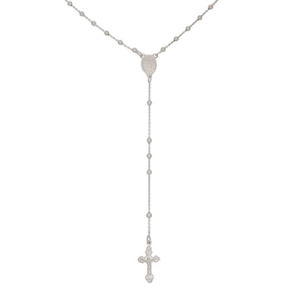 Silver Sterling Ladies Rosary 24"