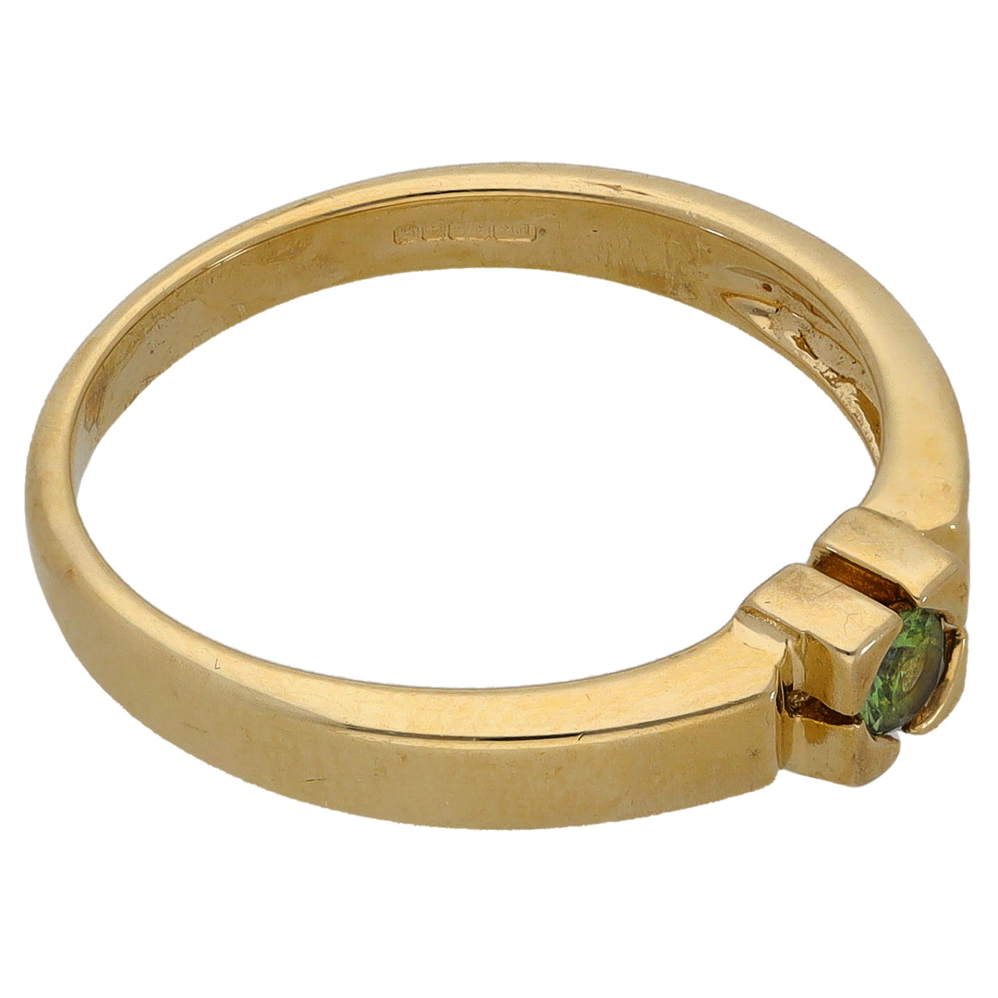 9ct Gold Sapphire Single Stone Ring Size N