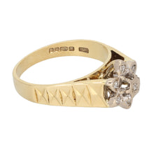 Load image into Gallery viewer, 18ct Gold 0.07ct Diamond Cluster Ring Size L
