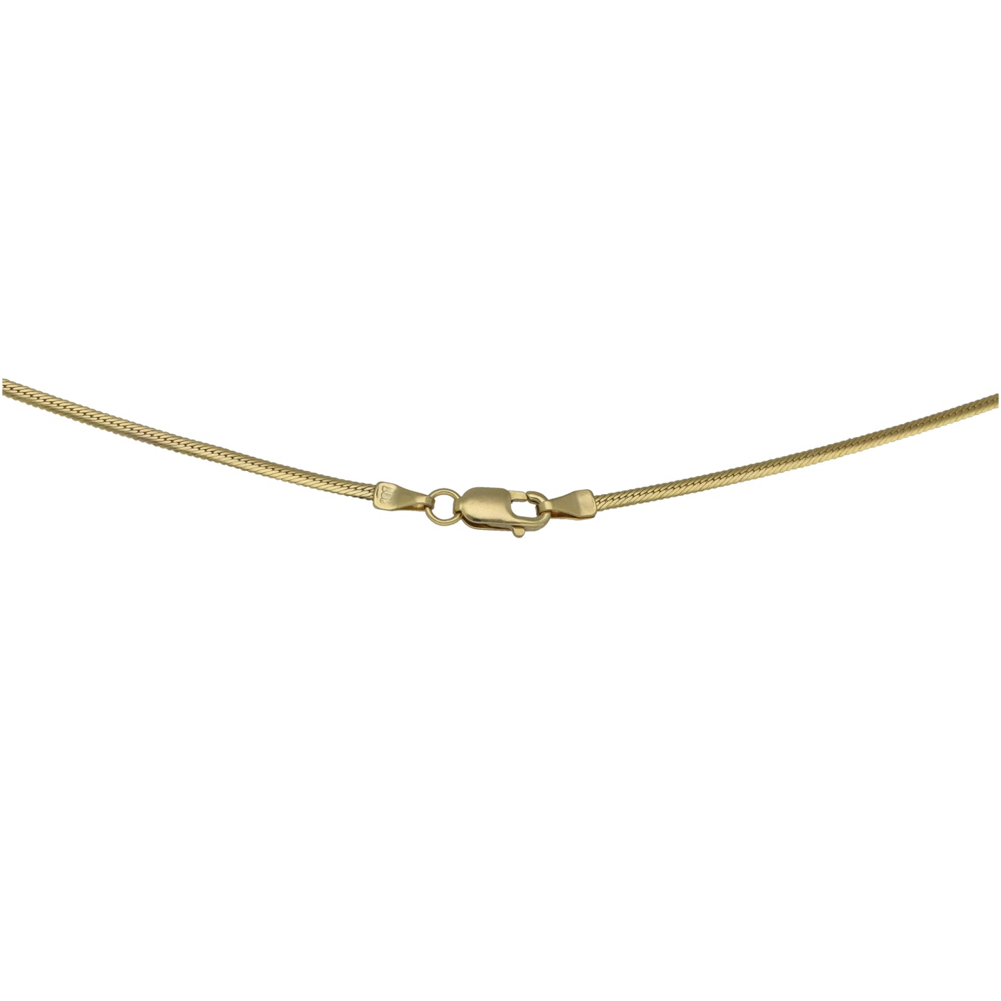 Gold chain necklace with spring clasp and small link detail