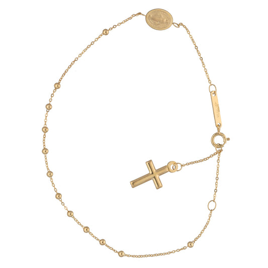 New 14ct Gold Rosary Bracelet