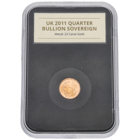 22ct Gold Queen Elizabeth II Quarter Sovereign Coin 2011