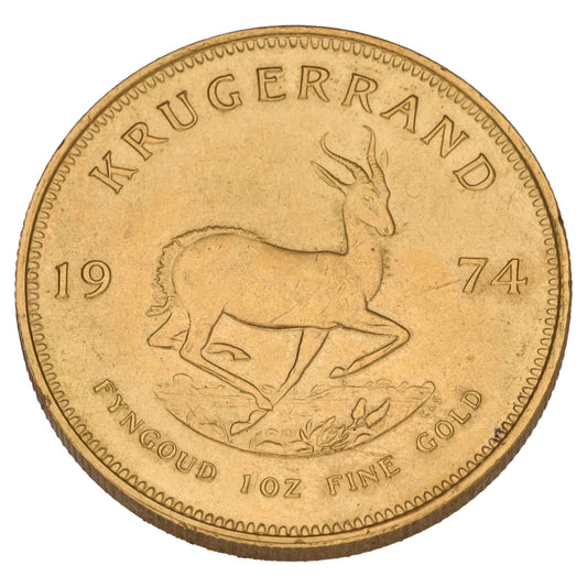 22ct Gold 1 OZ Krugerrand Coin 1974