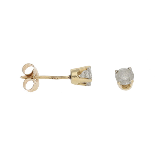 9ct Gold 0.32ct Round Diamond Solitaire Earrings