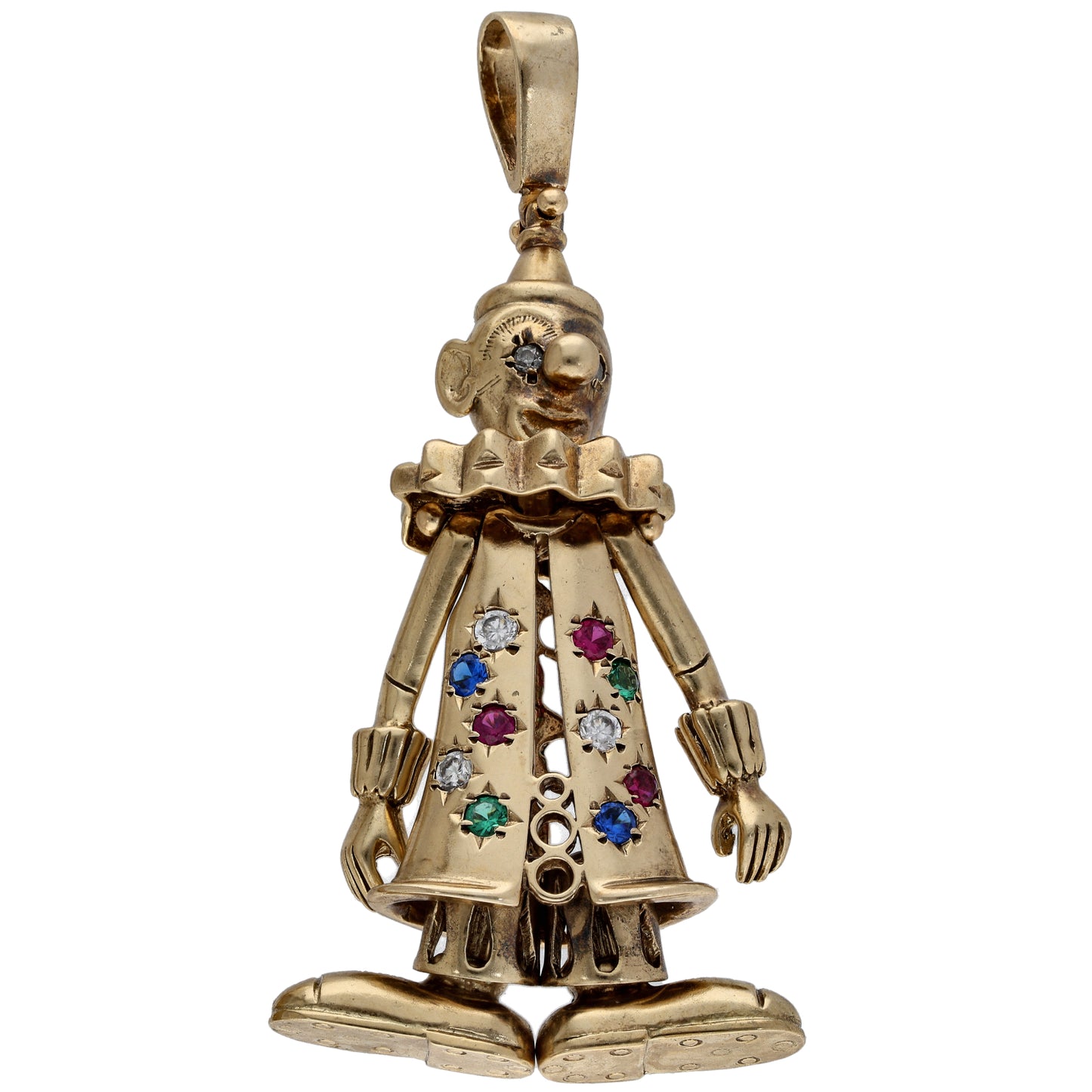 9ct Gold Imitation Clown Pendant