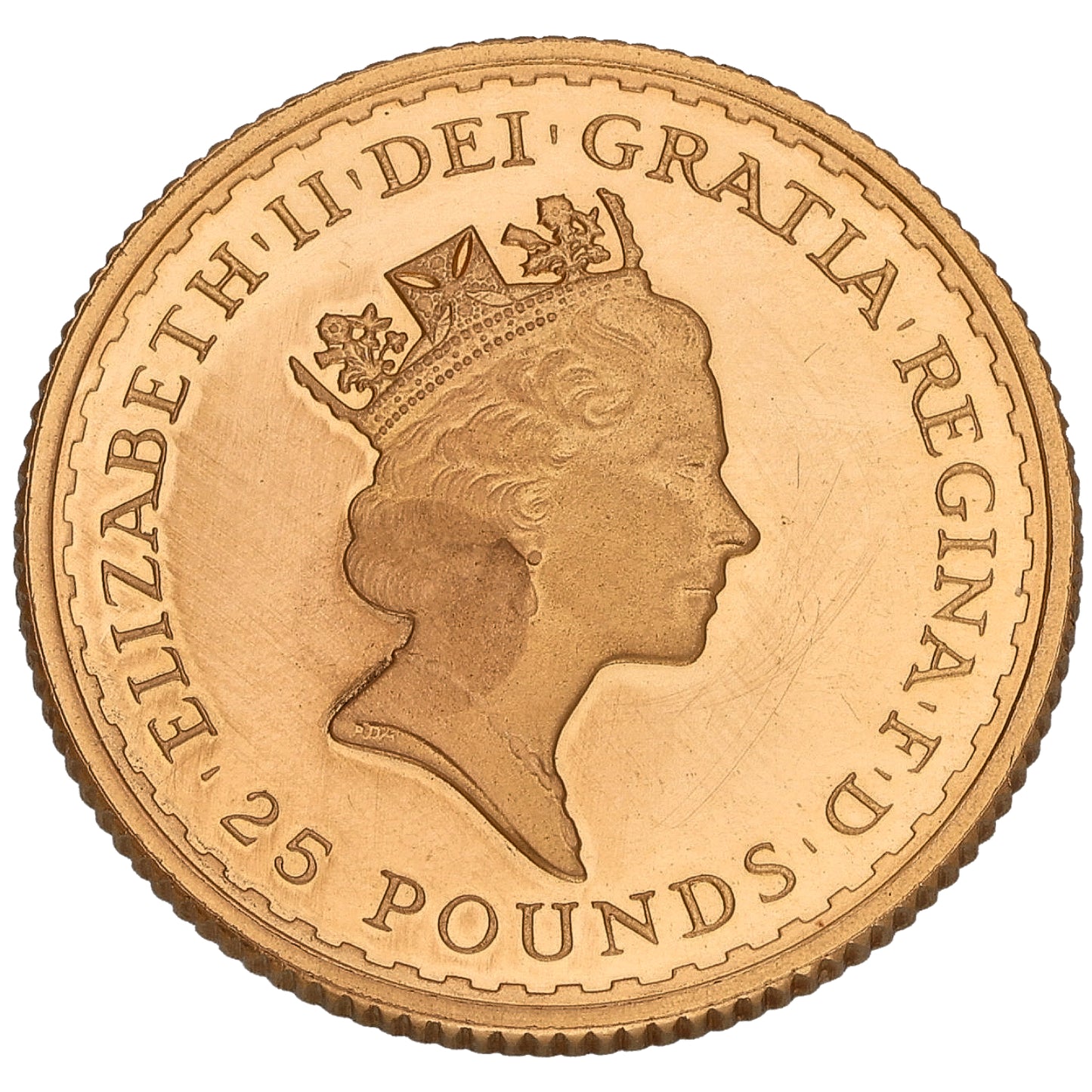 22ct Gold Queen Elizabeth II 1/4 OZ Britannia Coin 1987
