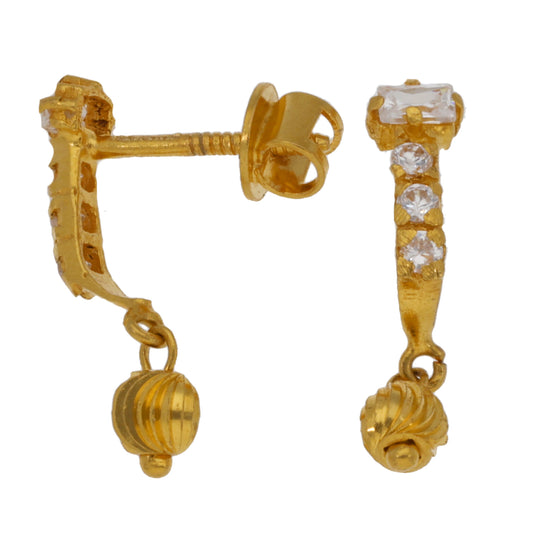 22ct Gold Cubic Zirconia Dress/Cocktail Earrings