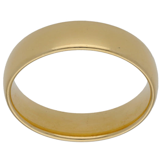 9ct Gold Plain Wedding Ring Size P