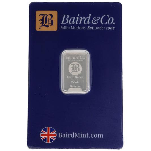 New Platinum 1/10oz Bar