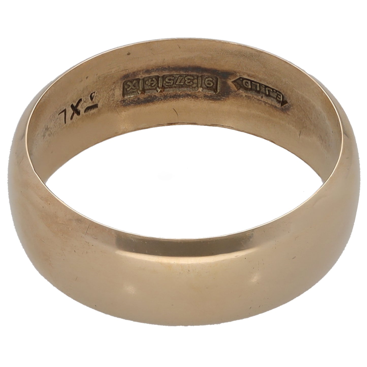 9ct Gold Plain Wedding Ring Size P