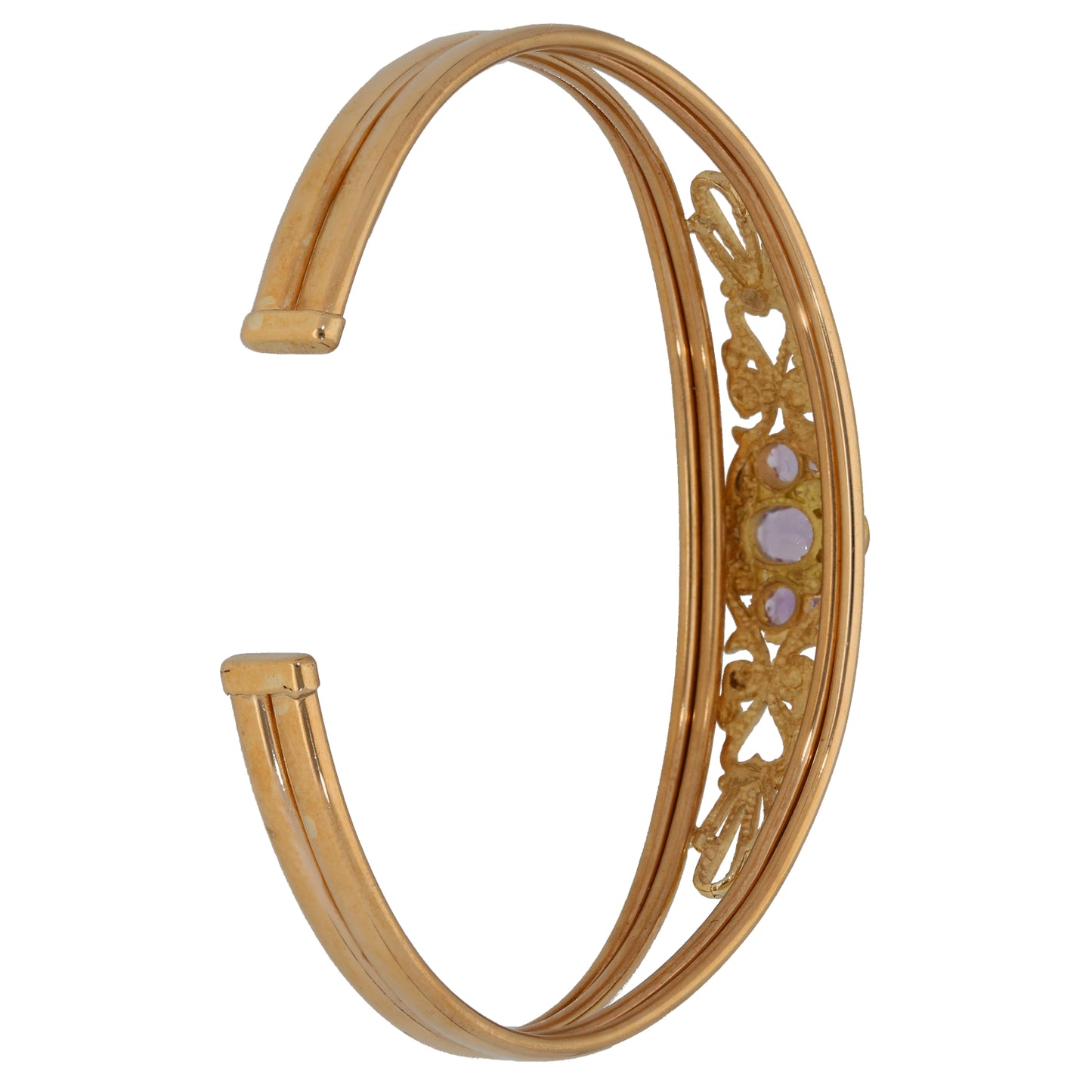 9ct Gold Amethyst Alternative Bangle