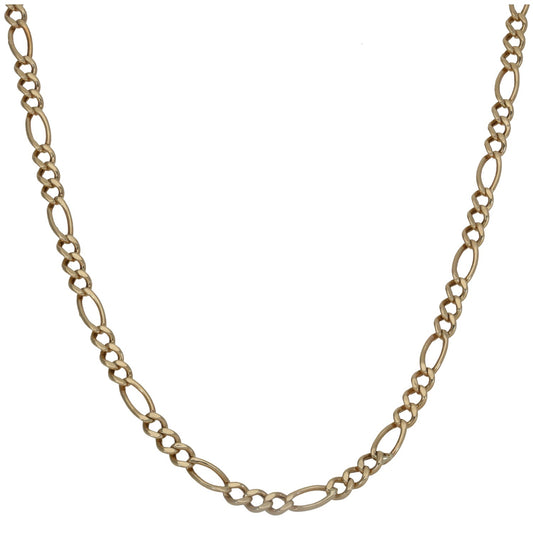 14k gold Figaro chain necklace with oval interlocking links