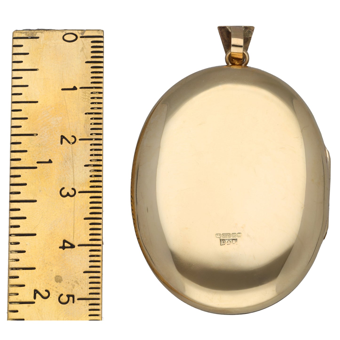 9ct Gold Patterned Locket Pendant