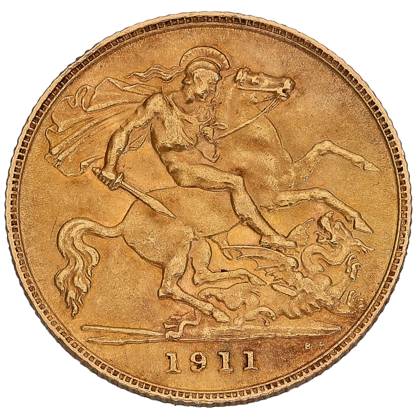 22ct Gold King George V Half Sovereign Coin 1911