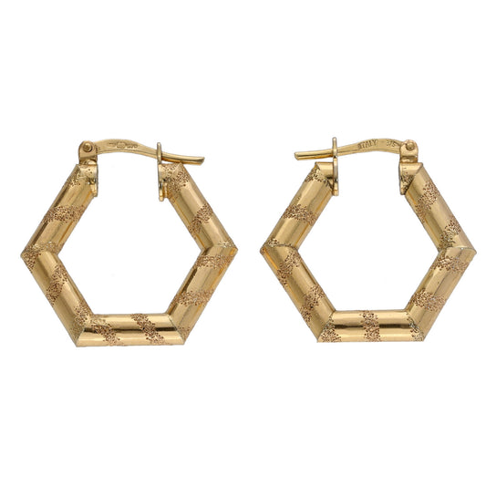 9ct Gold Creole Earrings