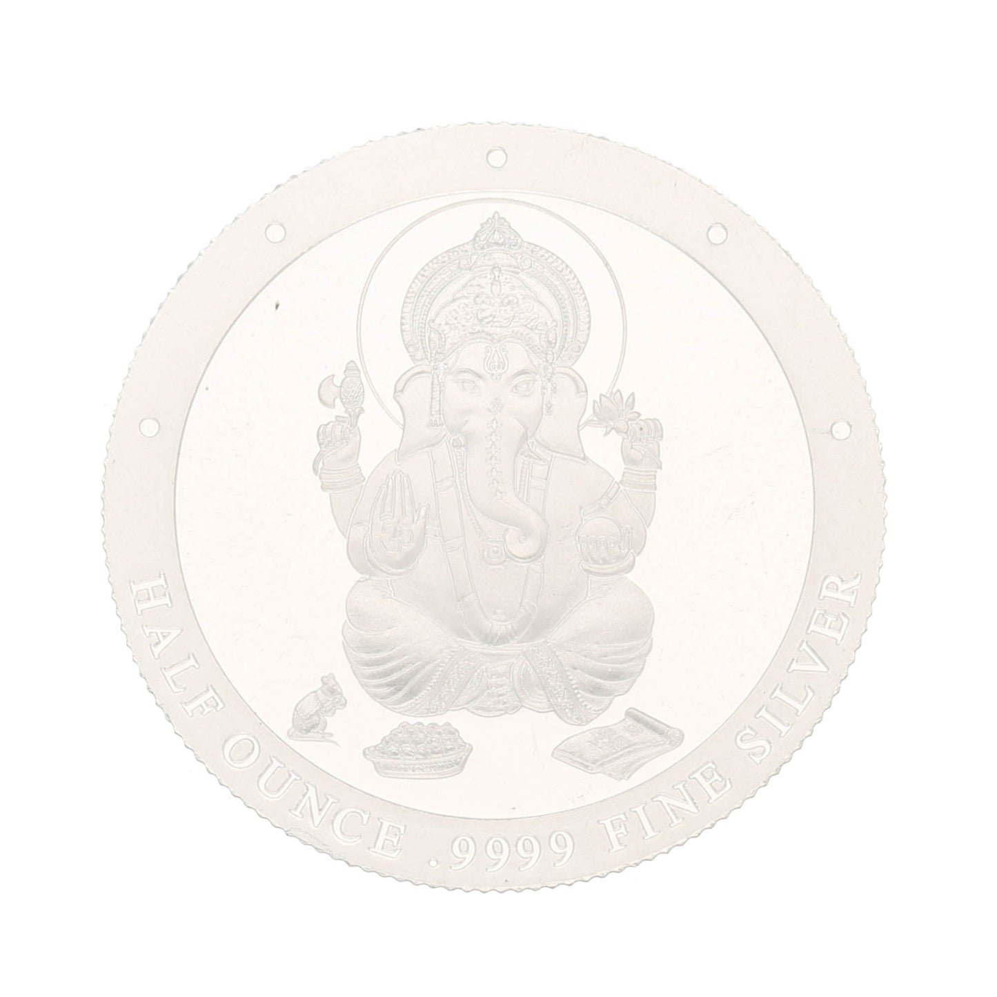New Sterling Silver 1/2 Oz Ganesh Coin