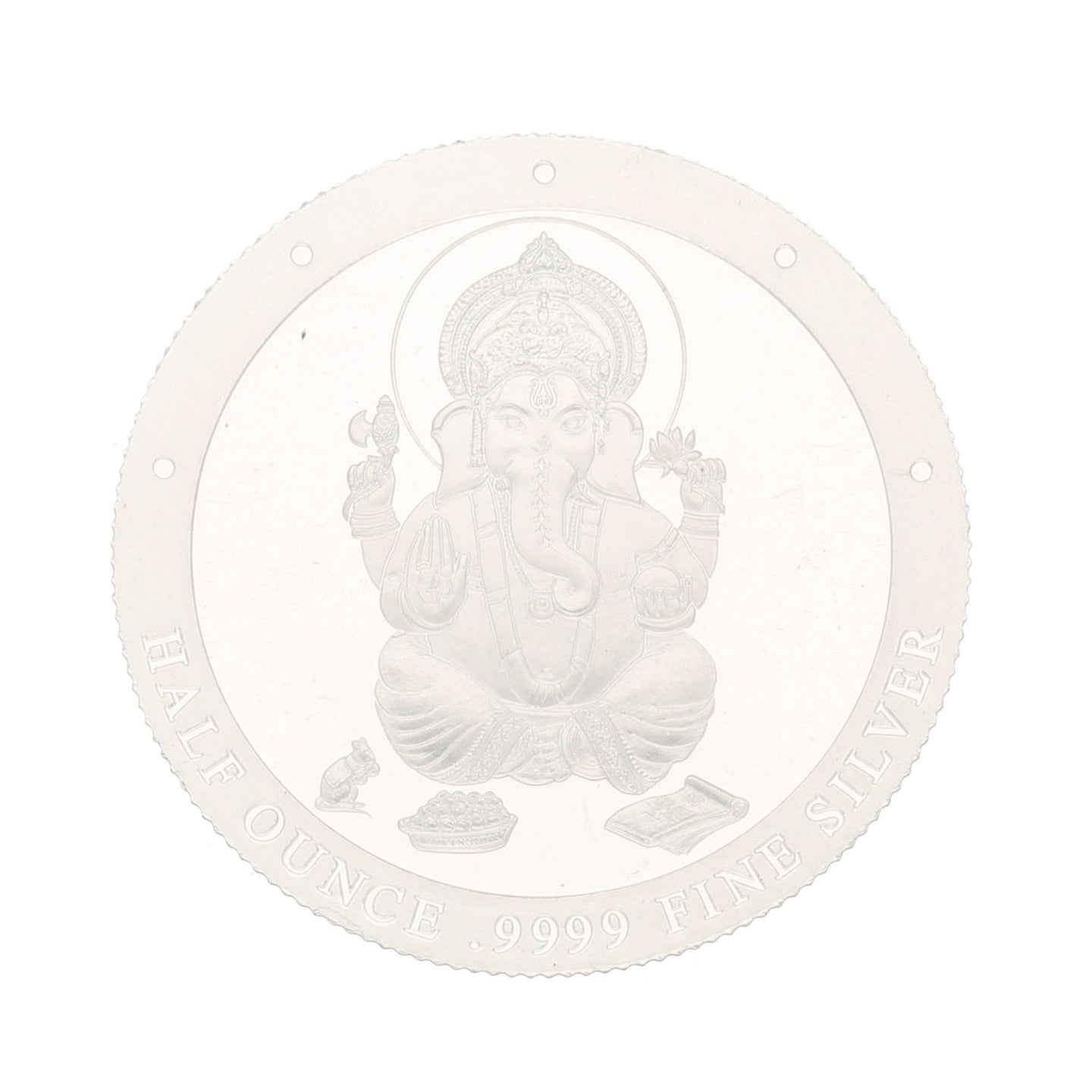 New Sterling Silver 1/2 Oz Ganesh Coin