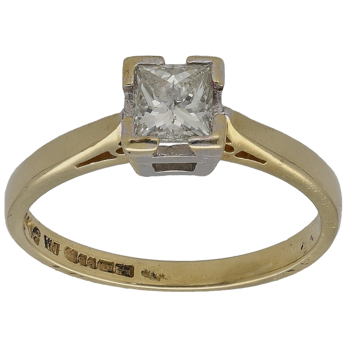 18ct Gold 0.50ct Diamond Solitaire Ring Size K