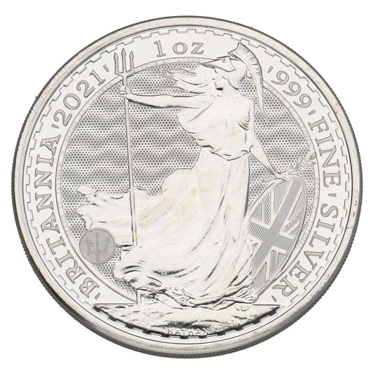 Fine Silver Queen Elizabeth II 1 OZ Britannia Coin 2021