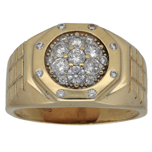 9ct Gold Cubic Zirconia Alternative Ring Size Z