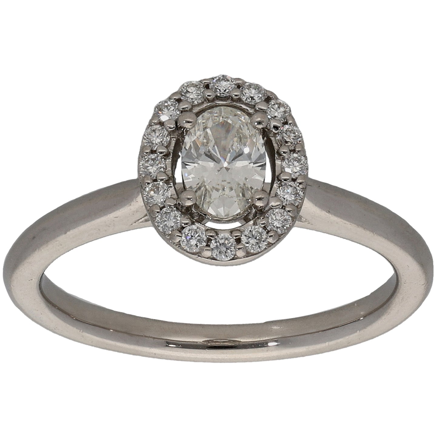 Platinum 0.28ct Diamond Cluster Ring Size K