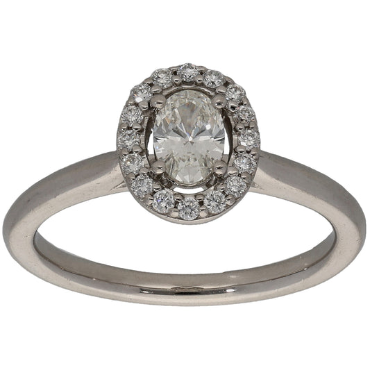 Platinum 0.28ct Diamond Cluster Ring Size K