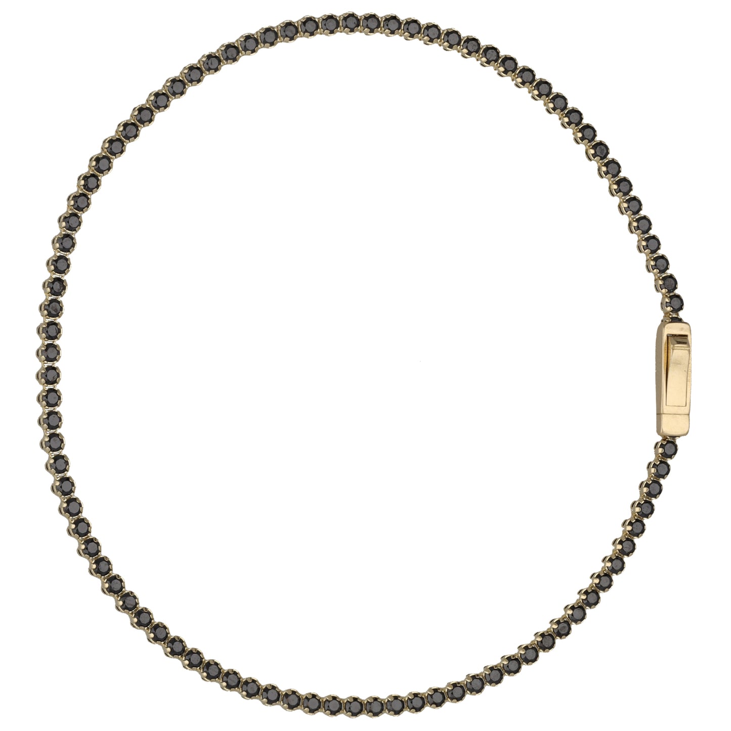 14ct Gold Imitation Gems Line/Tennis Bracelet