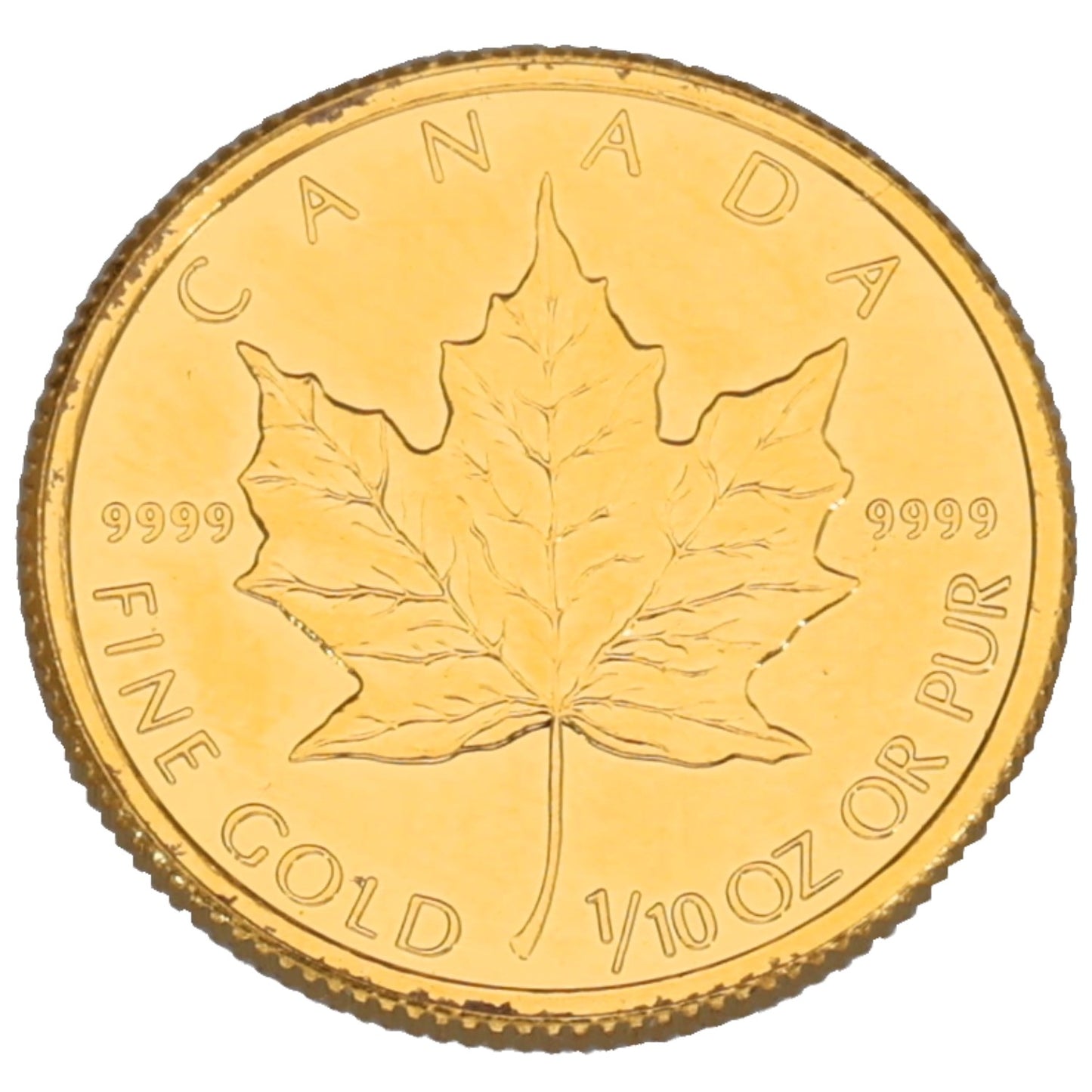 24ct Gold Canada Maple 1/10 OZ Coin 1992