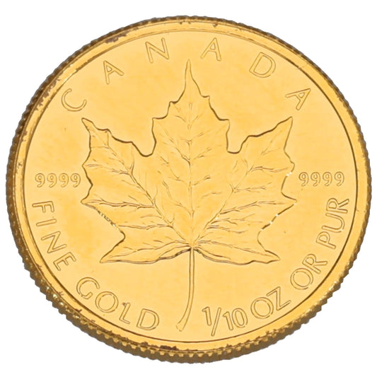 24ct Gold Canada Maple 1/10 OZ Coin 1992