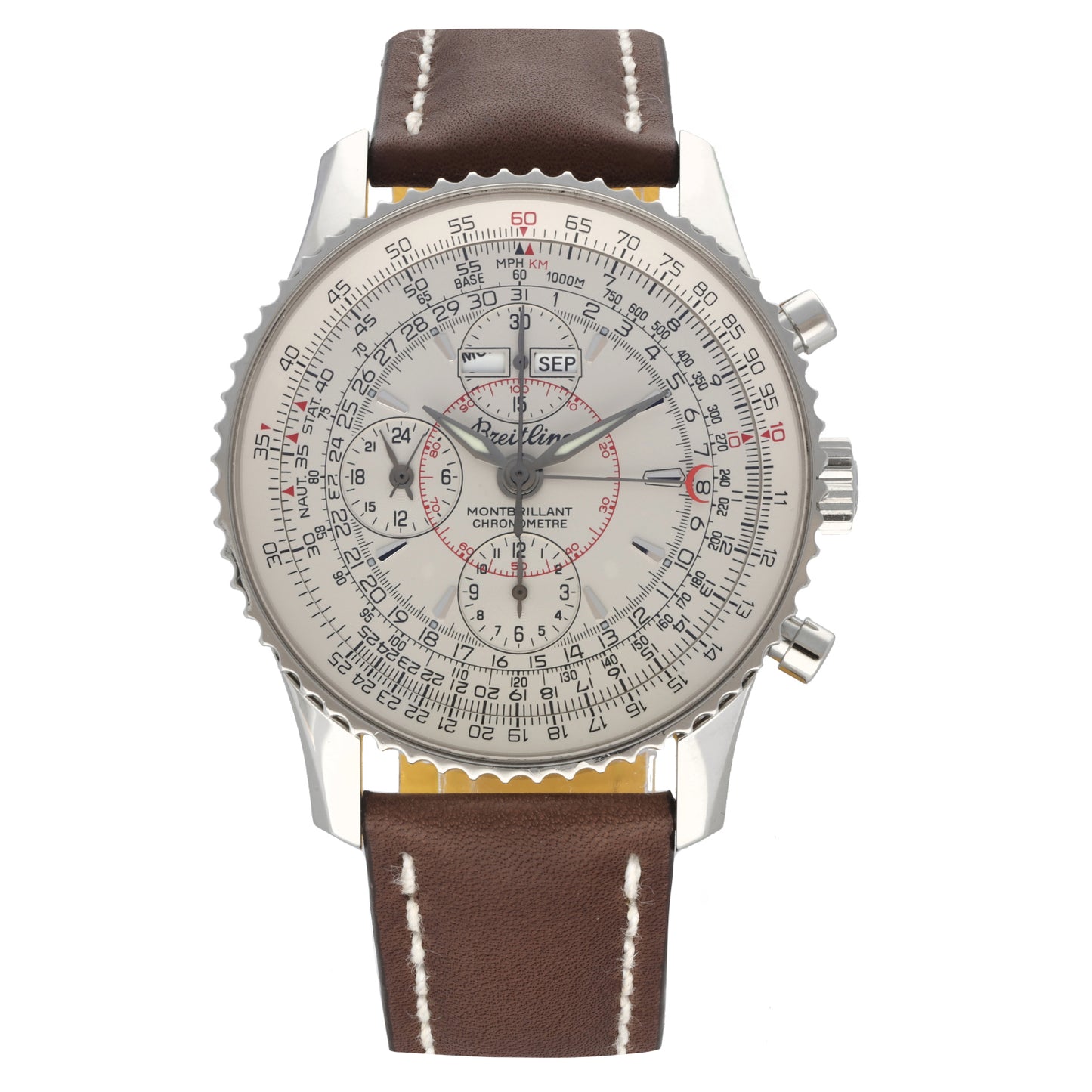 Breitling Montbrillant Datora A21330 43mm Stainless Steel Watch