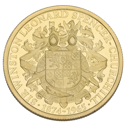 9ct Gold Sir Winston Leonard Spencer Churchill Two Crowns Coin 2020