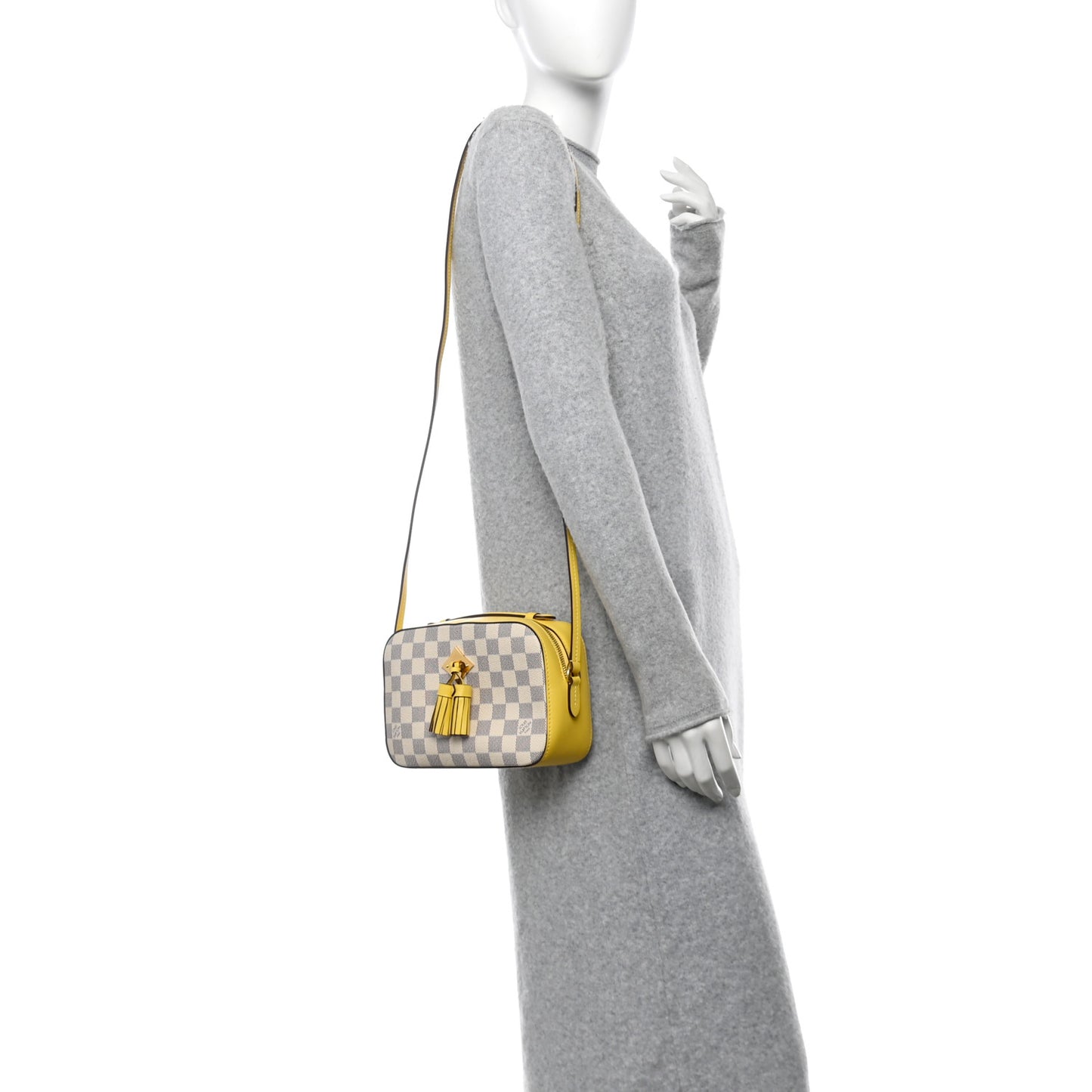 Louis Vuitton Saintonge Damier Azur Coated Canvas Bag - Pineapple