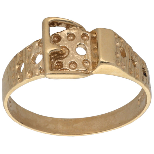 9ct Gold Buckle Ring Size Q