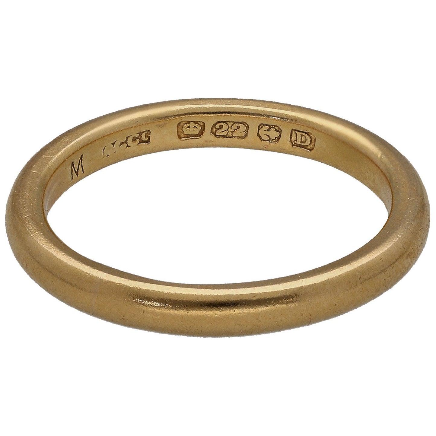 22ct Gold Plain Wedding Ring Size L