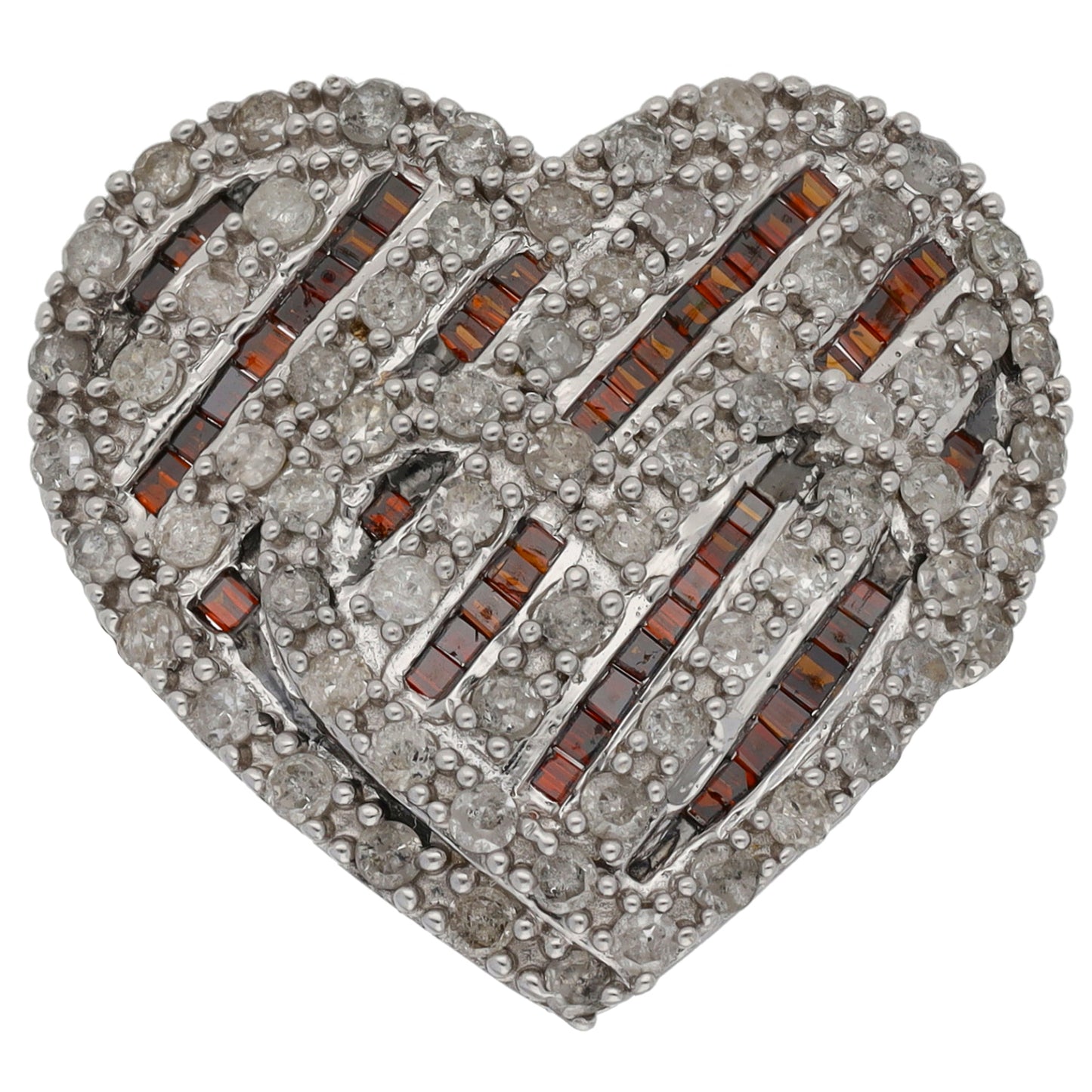 9ct White Gold 1.89ct Diamond Dress/Cocktail Ring Size P