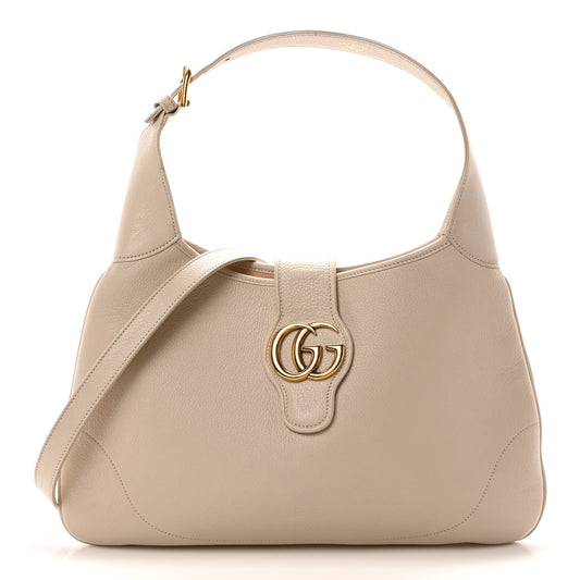 Gucci Aphrodite Medium Calfskin Leather Bag - Mystic White