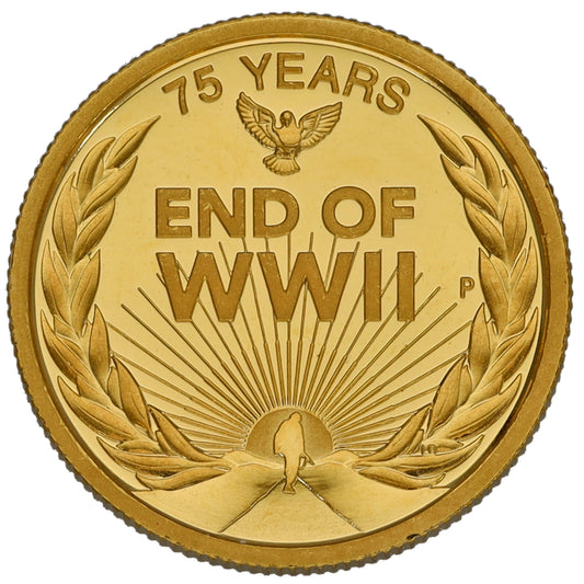 24ct Gold End Of WW2 75 Years 1/4 OZ Coin 2020